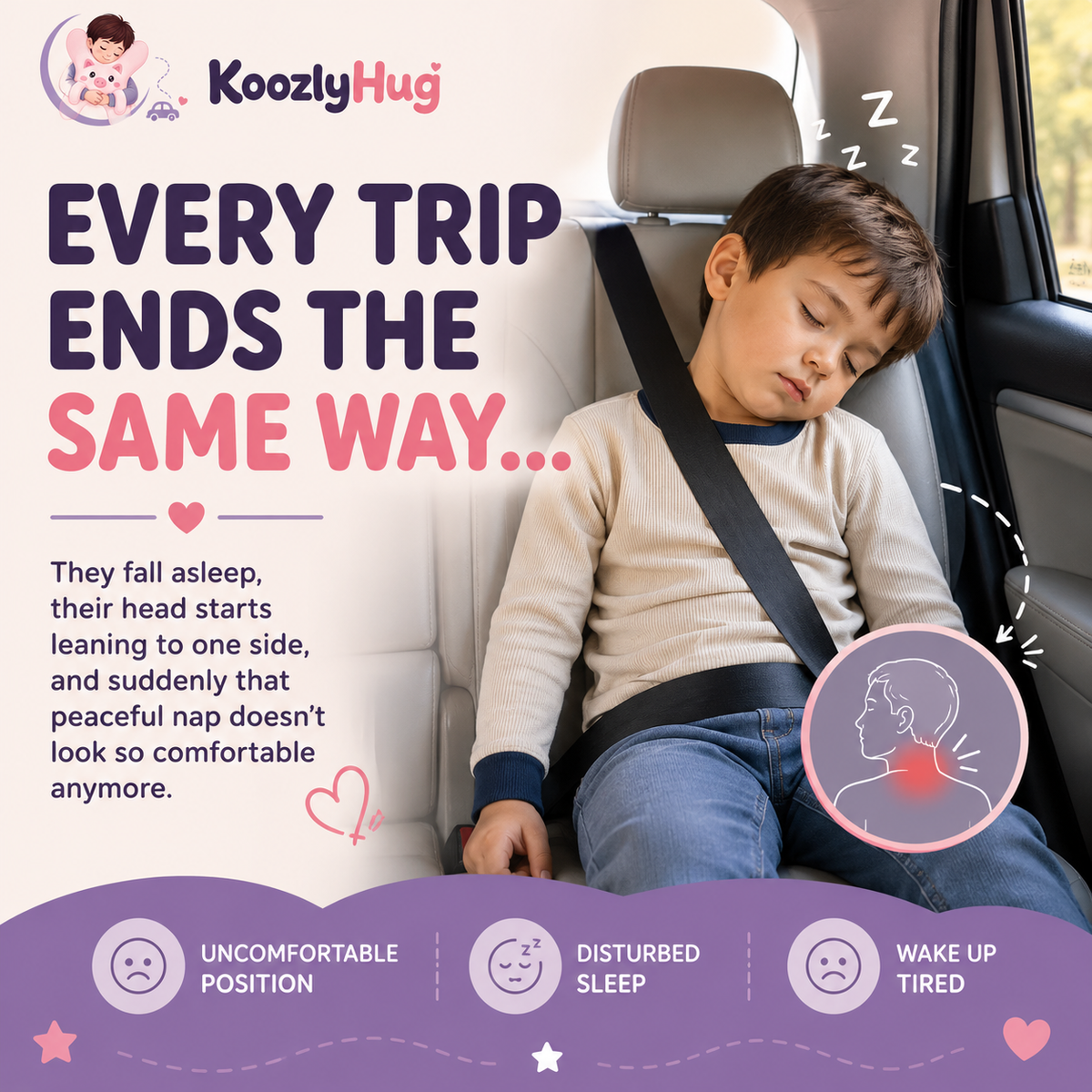 KoozlyHug™ Travel Cuddle Pillow