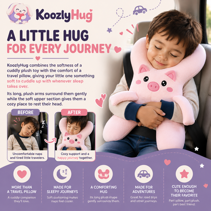 KoozlyHug™ Travel Cuddle Pillow